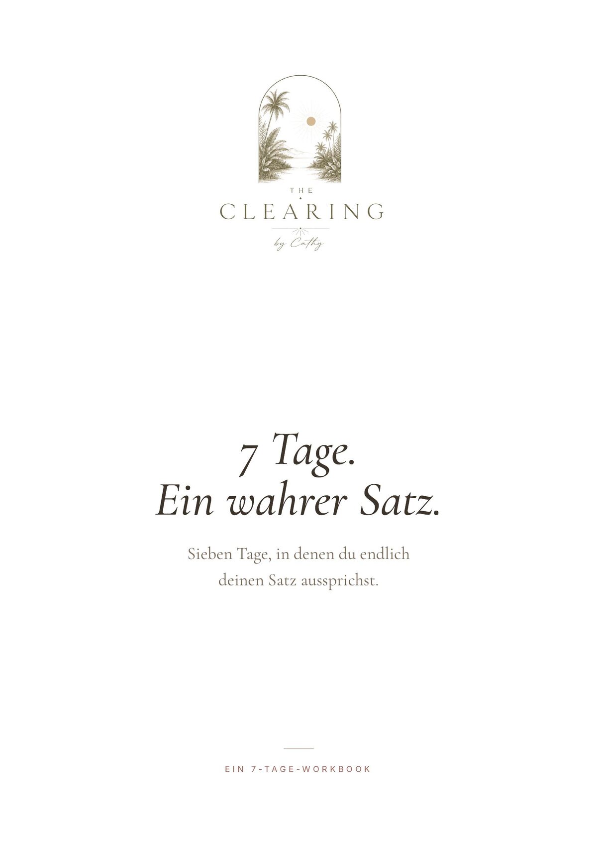 Workbook „7 Tage. Ein wahrer Satz.
